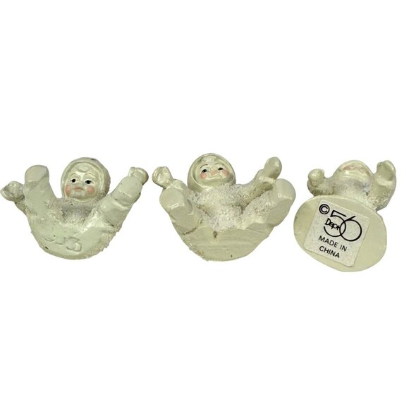 Dept 56 Snowbabies Miniatures Tumbling In The Snow Handpainted Pewter Figurines - Picture 12 of 16